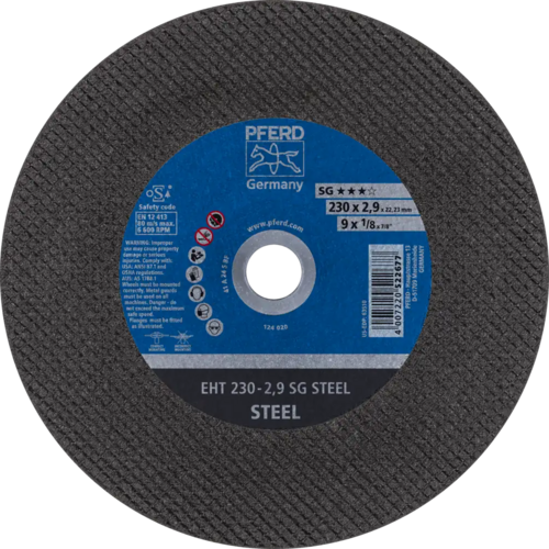 Tarcza do cięcia metalu 230x2,9x22,23 SG STEEL płaska Pferd 61328322 1