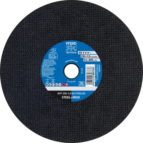 Tarcza do cięcia metalu 230x1,9x22,23 SG STEELOX płaska Pferd 61328430 1