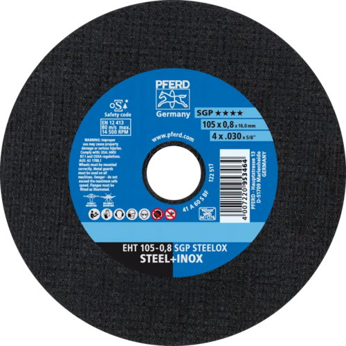 Tarcza do cięcia metalu 105x0,8x16 SGP STEELOX płaska Pferd 61330008 1