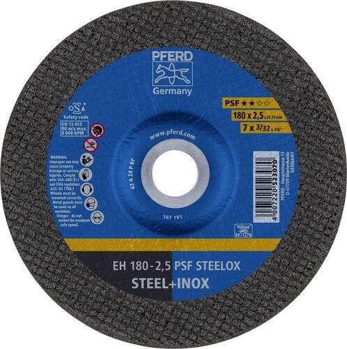 Tarcza do cięcia metalu 180x2,5x22,23 PSF STEELOX wypukła Pferd 61726326 1