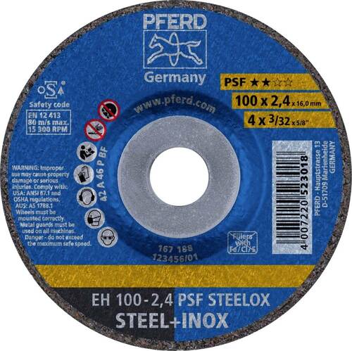 Tarcza do cięcia metalu 100x2,4x16 PSF STEELOX wypukła Pferd 61739326 1
