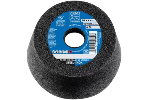 Ściernica garnkowa ETT 110 × 20 × 22,23 mm A24 linia wydajna SG STEELOX do stali/stali nierdzewnej 1