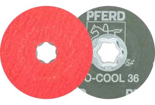 Tarcza fibrowa z ziarnem ceramicznym COMBICLICK Ø100 mm CO-COOL36 do stali szlachetnej 1