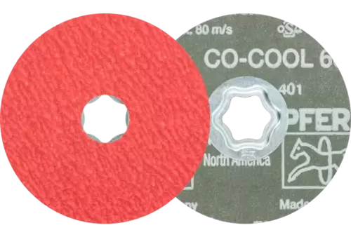 Tarcza fibrowa z ziarnem ceramicznym COMBICLICK Ø100 mm CO-COOL60 do stali szlachetnej 1