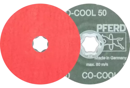 Tarcza fibrowa z ziarnem ceramicznym COMBICLICK Ø 115 mm CO-COOL50 do stali szlachetnej 1