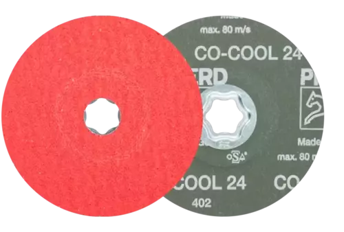 Tarcza fibrowa z ziarnem ceramicznym COMBICLICK Ø 125 mm CO-COOL24 do stali szlachetnej 1