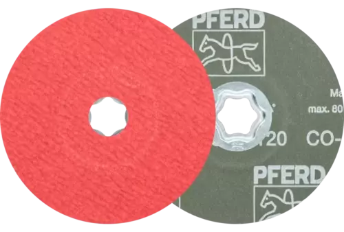 Tarcza fibrowa z ziarnem ceramicznym COMBICLICK Ø 125 mm CO-COOL120 do stali szlachetnej 1