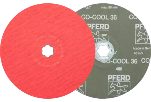 Tarcza fibrowa z ziarnem ceramicznym COMBICLICK Ø 180 mm CO-COOL36 do stali szlachetnej 1