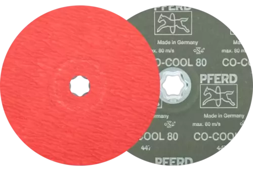 Tarcza fibrowa z ziarnem ceramicznym COMBICLICK Ø 180 mm CO-COOL80 do stali szlachetnej 1