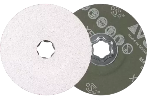 Tarcza fibrowa z ziarnem ceramicznym COMBICLICK Ø115 mm CO-ALU80 do miękkich metali nieżelaznych 1