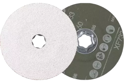 Tarcza fibrowa z ziarnem ceramicznym COMBICLICK Ø 125 mm CO-ALU60 do miękkich metali nieżelaznych 1