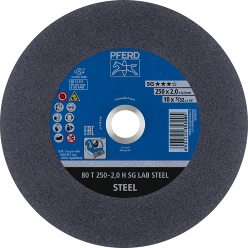 Tarcza do cięcia metalu 250x2x32 SG LAB STEEL płaska Pferd 66300060 1