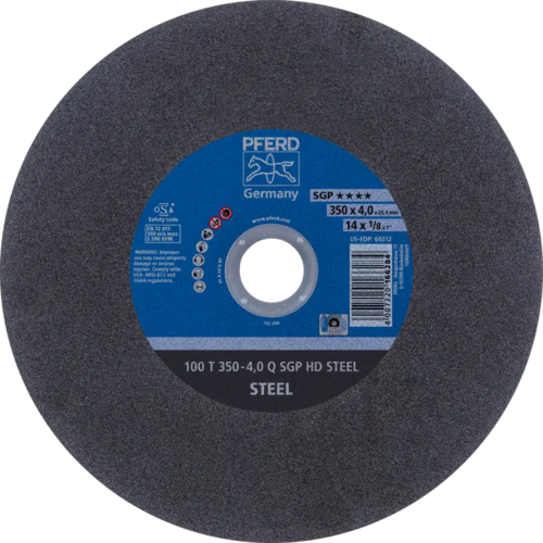 Tarcza do cięcia metalu 350x4,2x25,4 SGP HD STEEL średnio twarda płaska Pferd 66323625 1
