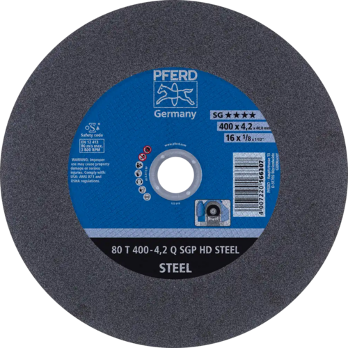 Tarcza do cięcia metalu 400x4,2x40 SGP HD STEEL płaska średnio twarda Pferd 66324040 1