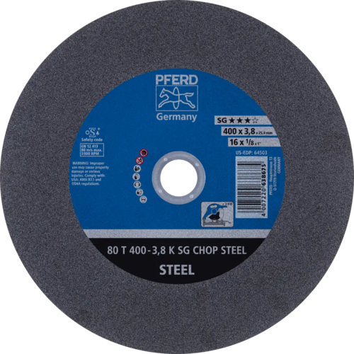 Tarcza do cięcia metalu 400x3,8x25,4 SG CHOP STEELOX płaska Pferd 66324093 1