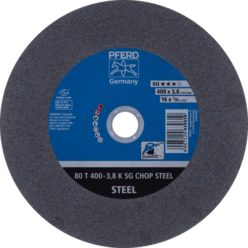 Tarcza do cięcia metalu 400x3,8x32 SG CHOP STEELOX płaska Pferd 66324094 1