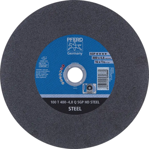 Tarcza do cięcia metalu 400x4,8x40 SGP HD STEEL średnio twarda płaska Pferd 66324205 1