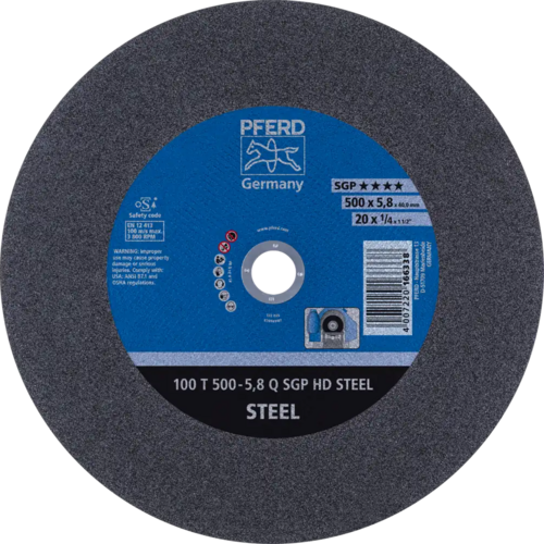 Tarcza do cięcia metalu 500x5,8x40 SGP HD STEEL miękka płaska Pferd 66325205 1