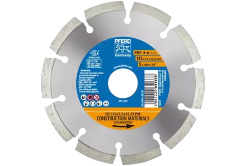 Diamentowa ściernica do przecinania DS 125 × 2,2 × 22,23 mm PSF do szybkiego cięcia kamienia i betonu 1