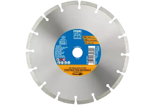 Diamentowa ściernica do przecinania DS 230 × 2,4 × 22,23 mm PSF do szybkiego cięcia kamienia i betonu 1