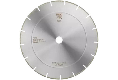 Diamentowa ściernica do przecinania D1A1R 250 × 2,5 × 22,23 mm D427 (zgrubna) segmentowana do TWS/CFRP 1