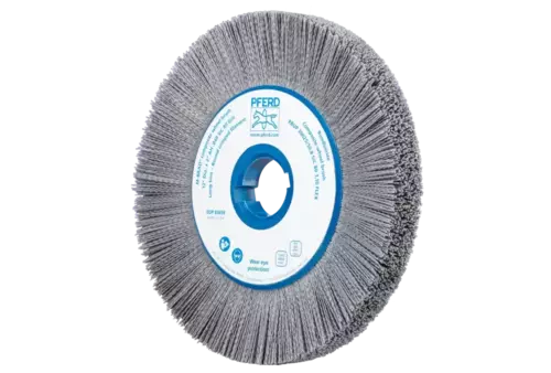 SZCZOTKI KOMPOZYTOWE tarczowe FLEX RBUP Ø 300 × 25 × 50,8 mm włókno SiC do otworu Ø 1,10 mm, ziarno 80, stacjonarne 1