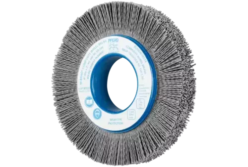 SZCZOTKI KOMPOZYTOWE tarczowe RBUP Ø 150 x 25 x 50,8 mm włókno SiC do otworu Ø 1,10 mm, ziarno 120, stacjonarne 1