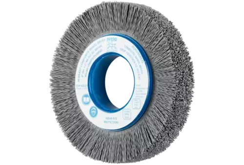 SZCZOTKI KOMPOZYTOWE tarczowe RBUP Ø 150 x 25 x 50,8 mm włókno SiC do otworu Ø 0,55 mm, ziarno 320, stacjonarne 1