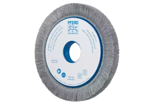 SZCZOTKI KOMPOZYTOWE tarczowe RBUP Ø 250 x 25 x 50,8 mm włókno SiC do otworu Ø 1,10 m, ziarno 120, stacjonarne 1
