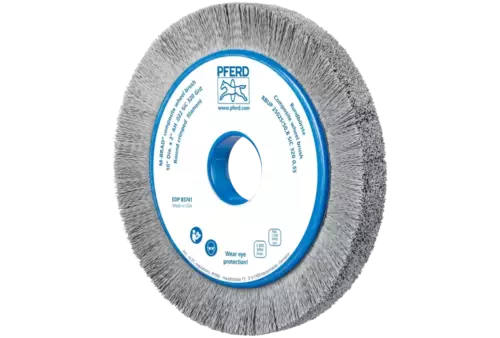 SZCZOTKI KOMPOZYTOWE tarczowe RBUP Ø 250 x 25 x 50,8 mm włókno SiC do otworu Ø 0,55 mm, ziarno 320, stacjonarne 1