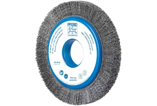 SZCZOTKI KOMPOZYTOWE tarczowe RBUP Ø 150 x 13 x 50,8 mm włókno ceramiczne do otworu Ø 1,10 mm, ziarno 80, stacjonarne 1