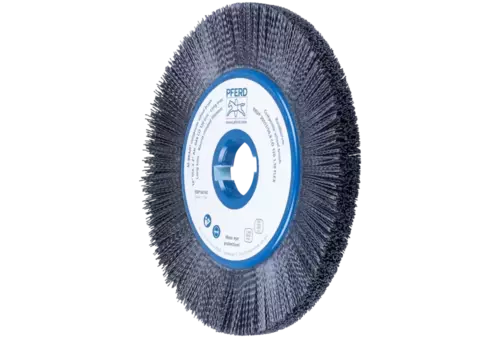 SZCZOTKI KOMPOZYTOWE tarczowe FLEX RBUP Ø 300 × 13 × 50,8 mm włókno ceramiczne Ø 1,10 mm, ziarno 120, stacjonarne 1