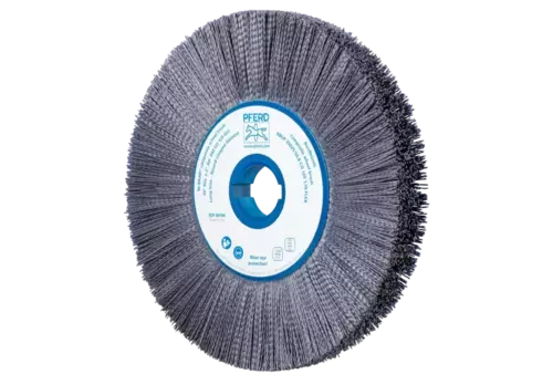 SZCZOTKI KOMPOZYTOWE tarczowe FLEX RBUP Ø 350 × 25 × 50,8 mm włókno ceramiczne Ø 1,10 mm, ziarno 120, stacjonarne 1