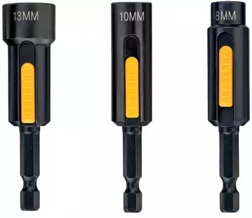 Zestaw 3szt. udarowych końcówek nasadowych 1/4" 8mm, 10mm, 13mm DeWalt DT7460  1