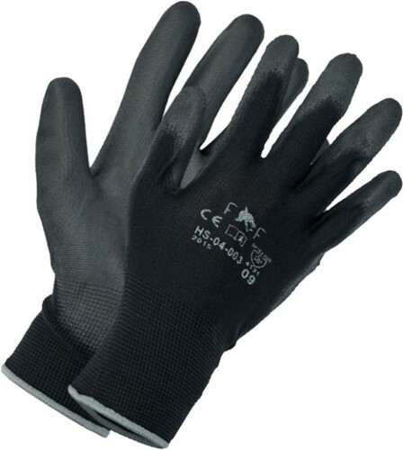 Czarne rękawice robocze nylonowe FF Bunting Light 7 1
