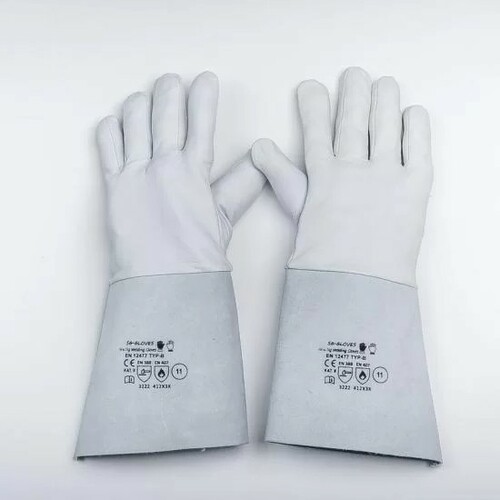 Rękawice spawalnicze długie TIG WELDER-10 białe 1