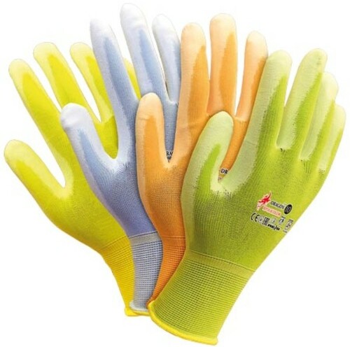 Rękawice ochronne wykonane z nylonu w jaskrawych kolorach 8 1