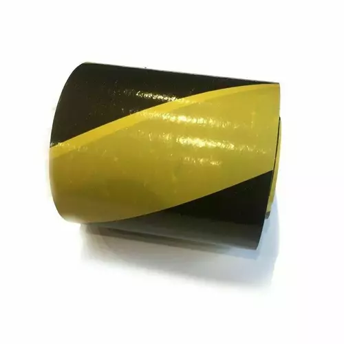 Taśma ostrzegawcza czarno-żółta 80mm x 100m 1