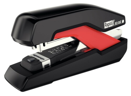 Zszywacz biurowy HS Rapid Supreme Omnipress SO30c czarno-czerwony 1
