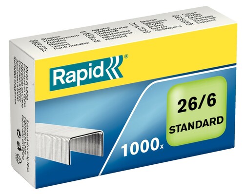 Zszywki Rapid Standard 26/6 1M 1000 szt 1