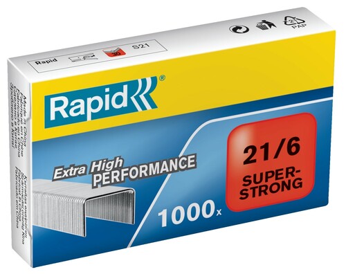 Zszywki Rapid Super Strong 21/6 1M 1000 szt 1
