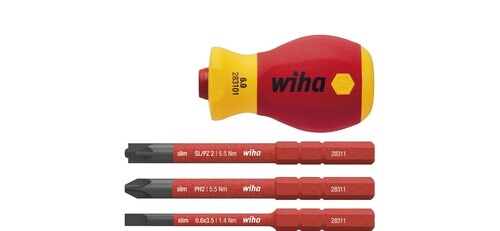 Wkrętak z uchwytem na bity zestaw electric slimVario® Stubby 4-cz 1