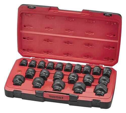 23-elementowy zestaw nasadek udarowych calowych z chwytem 3/4 Teng Tools T9423AF 1