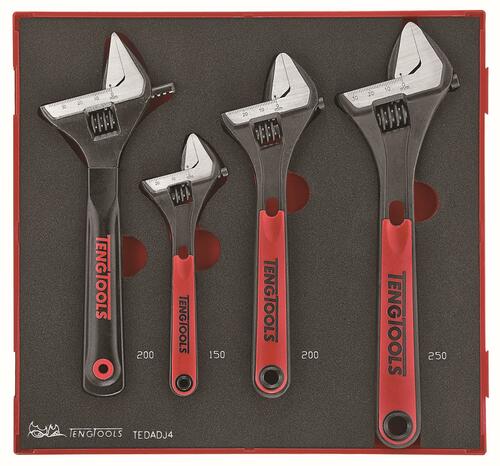 4-elementowy zestaw kluczy nastawnych Teng Tools TEDADJ4 1