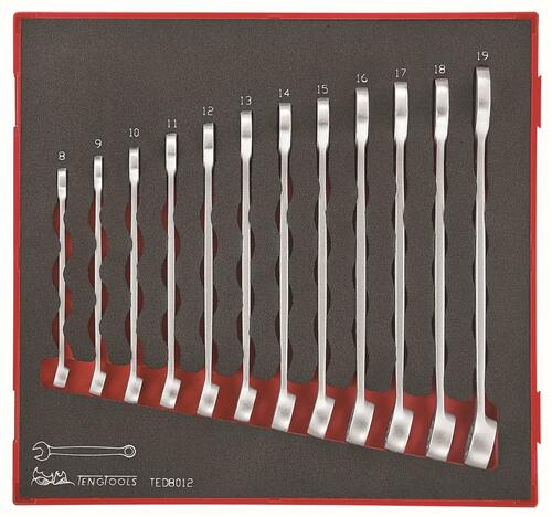 Zestaw 12 kluczy płasko-oczkowych Teng Tools TED8012 1