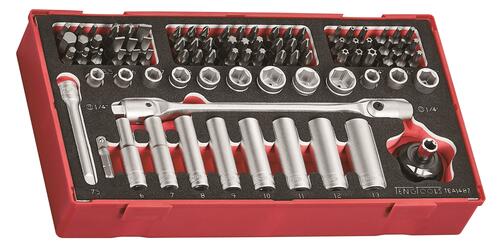 Zestaw 87 grotów wymiennych i nasadek Teng Tools TEA1487 1