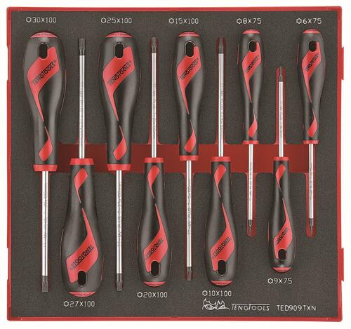 Zestaw 9 wkrętaków typu TX Teng Tools TED909TXN 1
