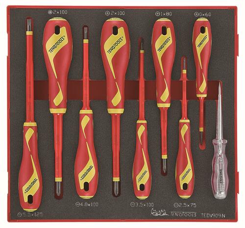 Zestaw 9 wkrętaków 1000V Teng Tools TEDV909N 1