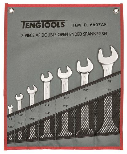 Klucze płaskie stałe w zestawie Teng Tools 6607AF 1