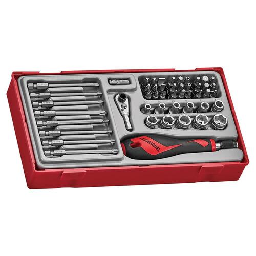49-elementowy zestaw wkrętaka z grotami wymiennymi Teng Tools TTMDQ49 1